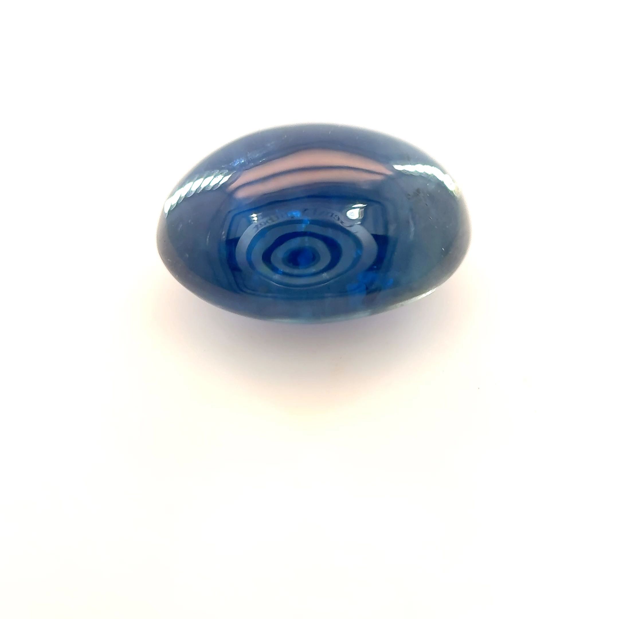 Szafir 5,92 ct, niebieski, kaboszon
