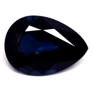 Szafir 1,33 ct, niebieski, szlif gruszka