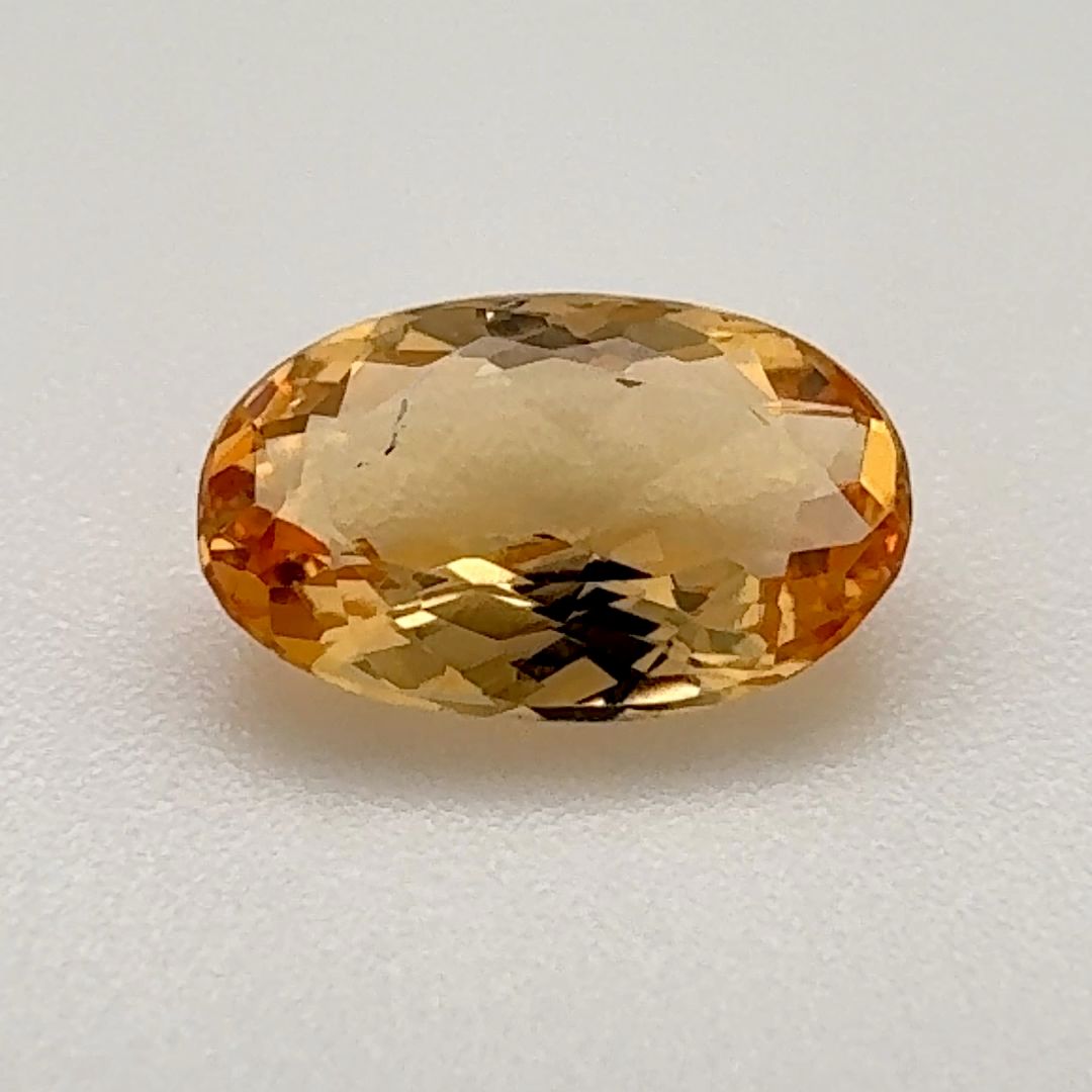 TOPAZ FACETED 1.775ct YELLOW Medium Orangey Yellow EC BRAZIL NONE