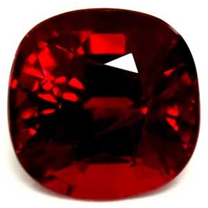 Rubin 1,40 ct, czerwony, szlif cushion