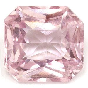 Szafir 1,38 ct, różowy, szlif szmaragdowy