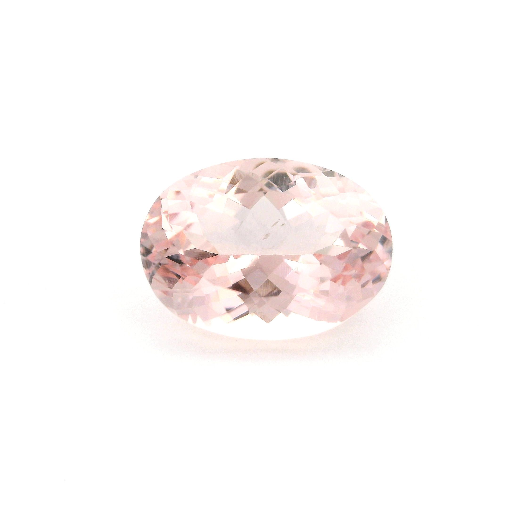 Morganit 6,40 ct, różowy, szlif owalny