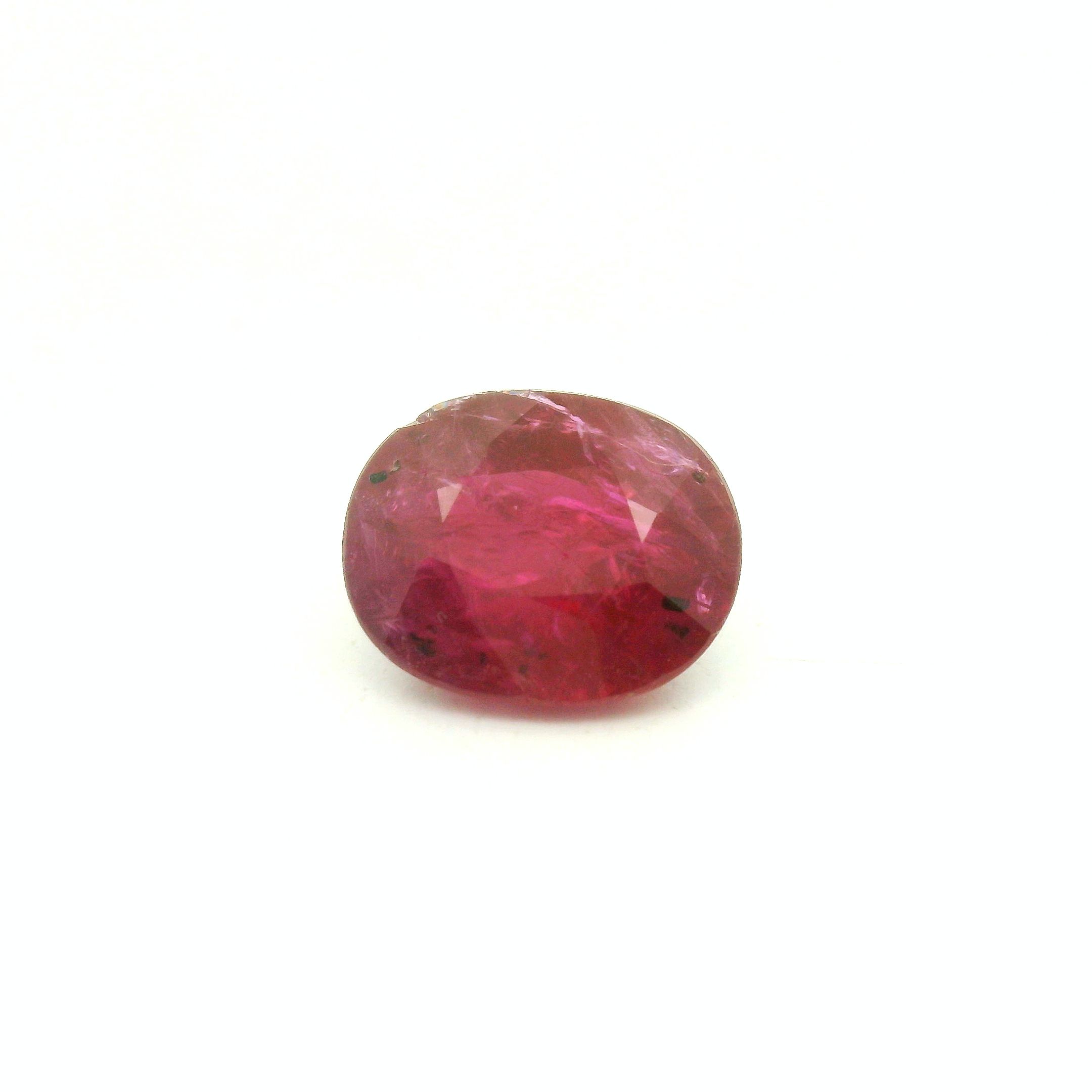 Rubin 3,65 ct, czerwony, szlif owalny