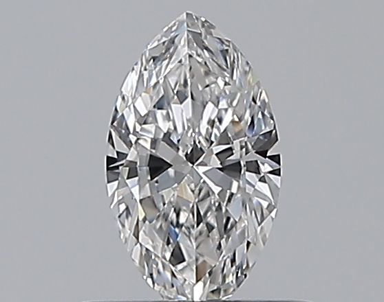 0.36-carat marquise diamond with E color, Very Good cut, and VVS2 clarity.