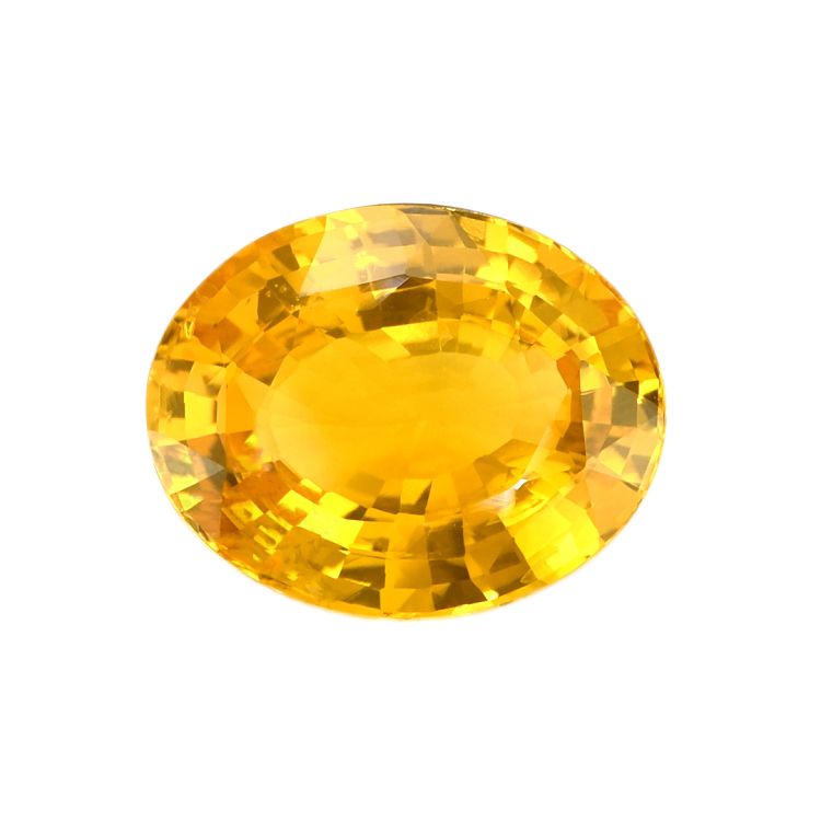 SAPPHIRE FACETED 10.87ct YELLOW Yellow EC SRILANKA HEATED