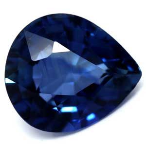 Szafir 1,22 ct, niebieski, szlif gruszka
