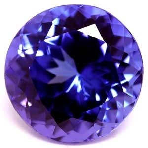 Tanzanit 2,22 ct, niebieski, szlif okrągły