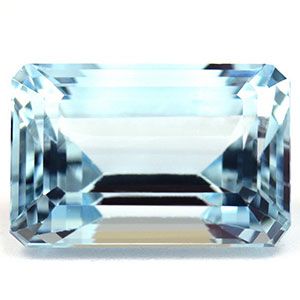 Akwamaryn 8,79 ct, niebieski, szlif szmaragdowy