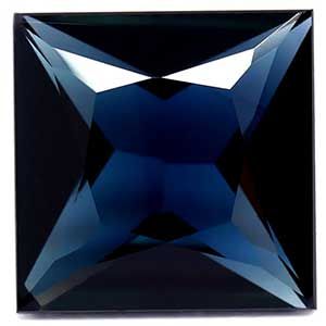 Szafir 1,07 ct, niebieski, szlif kwadratowy