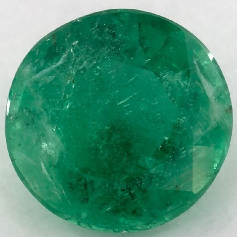 Szmaragd 1,53 ct, zielony, szlif okrągły