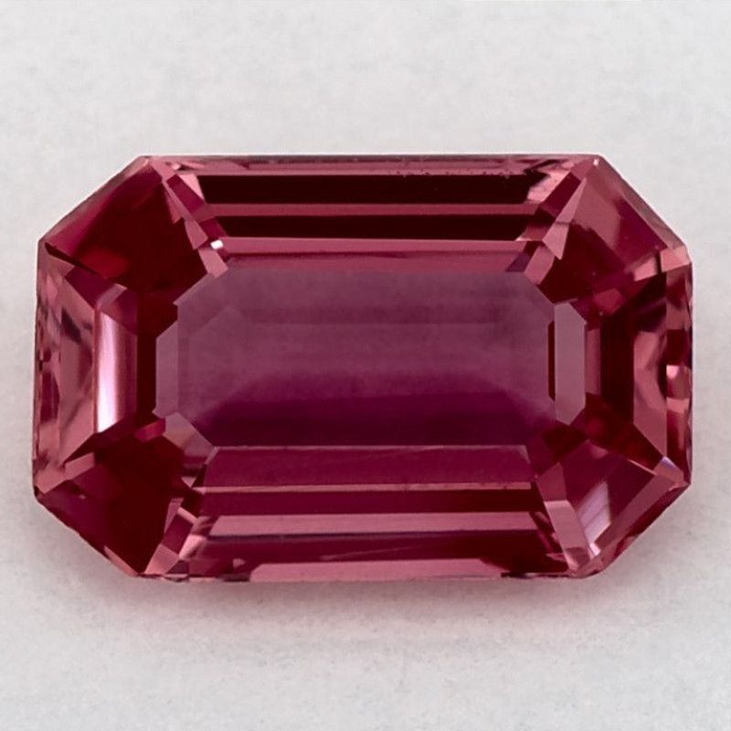 Szafir 1,63 ct, różowy, szlif ośmiokątny