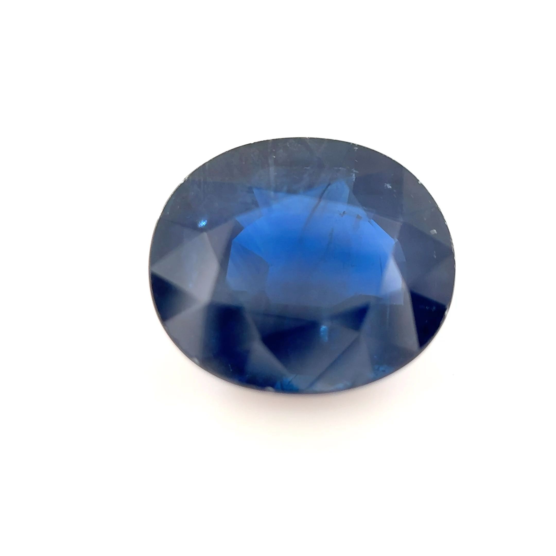 Szafir 2,94 ct, niebieski, szlif owalny