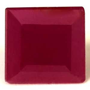 Rubin 1,37 ct, czerwony, szlif kwadratowy