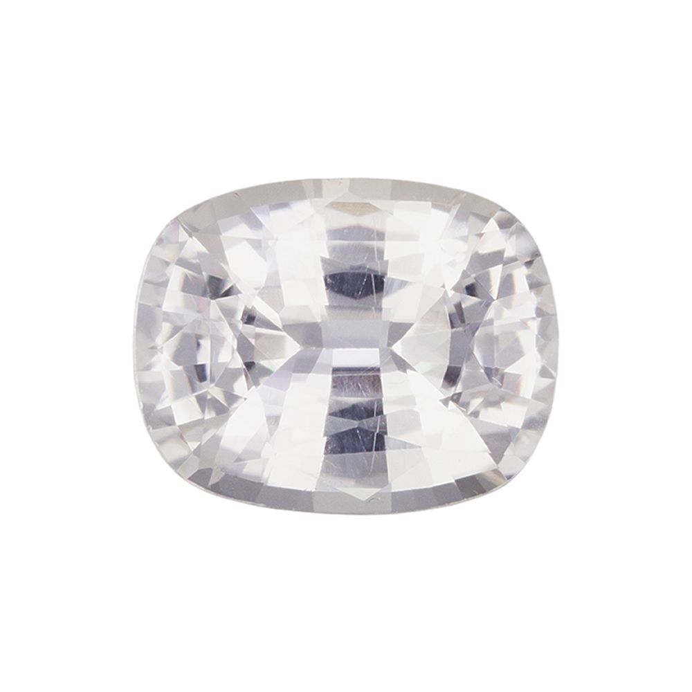 1.56 Carat White Cushion Sapphire