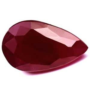 Rubin 1,08 ct, czerwony, szlif gruszka