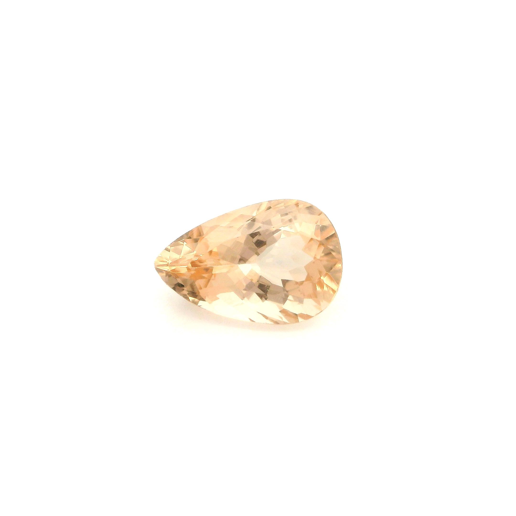Morganit 2,68 ct, różowy, szlif gruszka