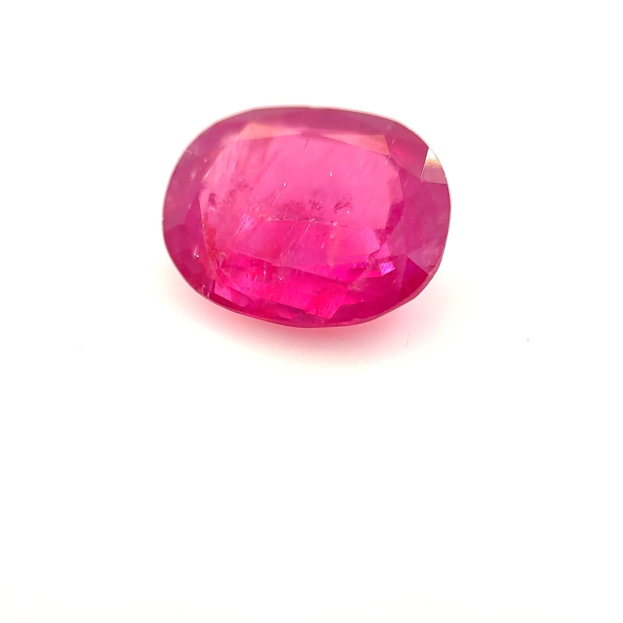 Rubin 2,73 ct, czerwony, szlif owalny