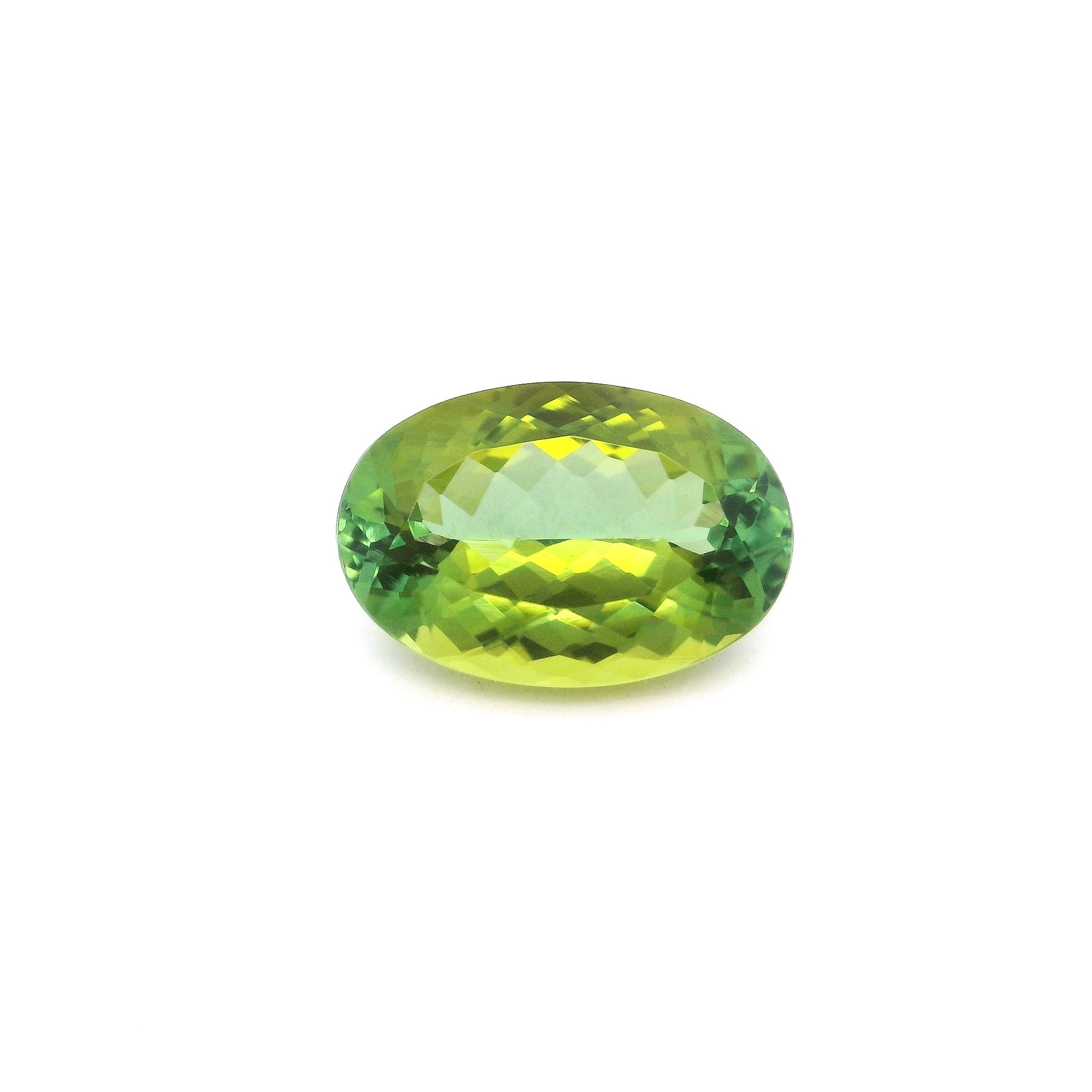Turmalin 3,98 ct, zielony, szlif owalny