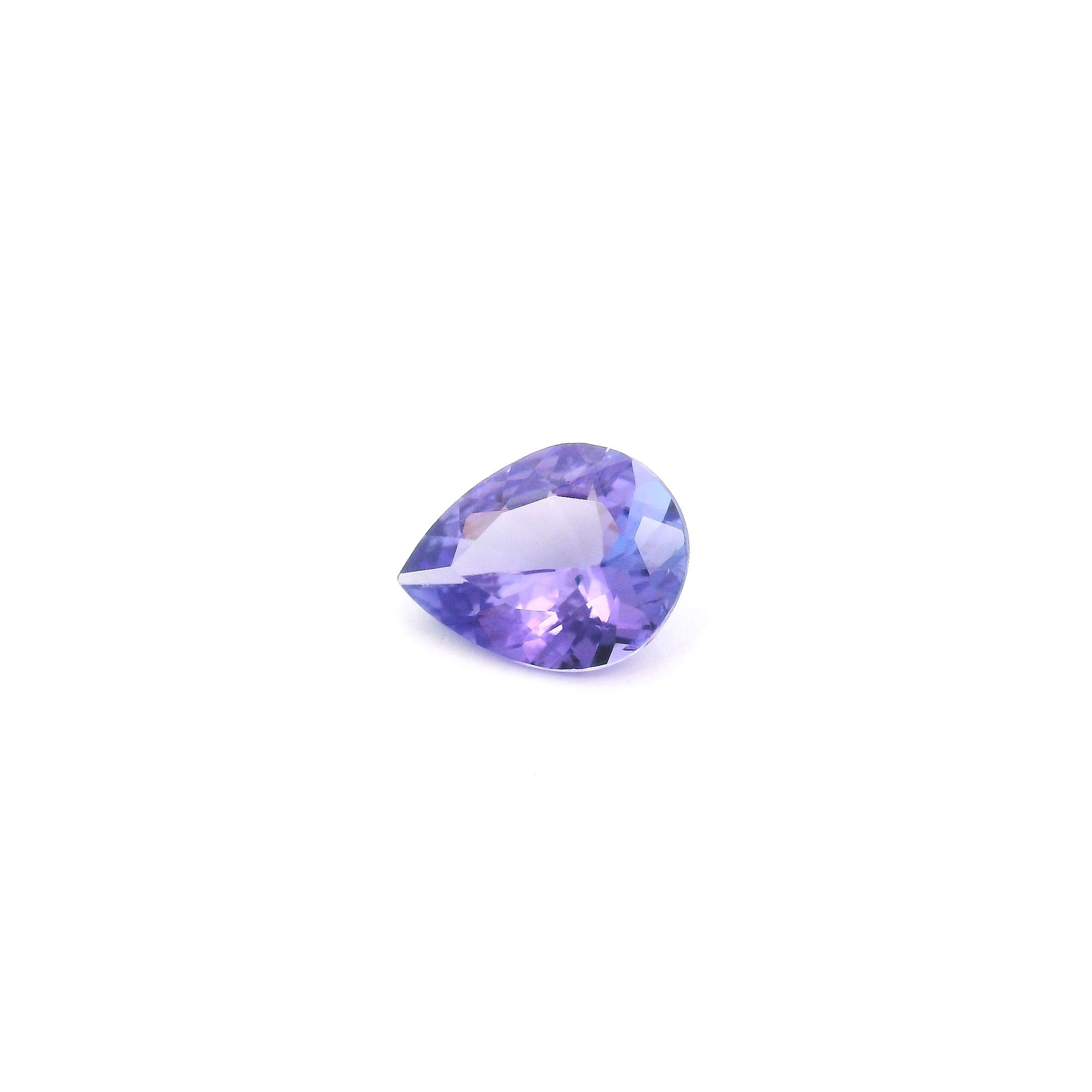 Tanzanit 1,34 ct, niebieski, szlif gruszka
