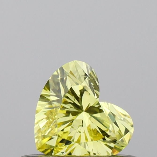 0.33 CT Fancy Vivid Yellow HEART