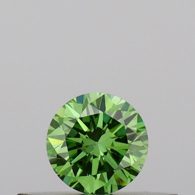 0.21 CT Fancy Vivid Green ROUND