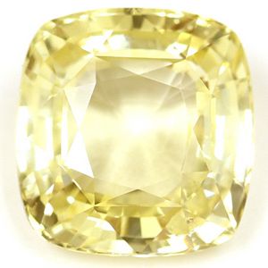 Szafir 9,65 ct, żółty, szlif cushion