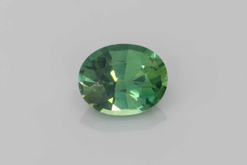 2.05 Carat Vivid Green Oval Sapphire