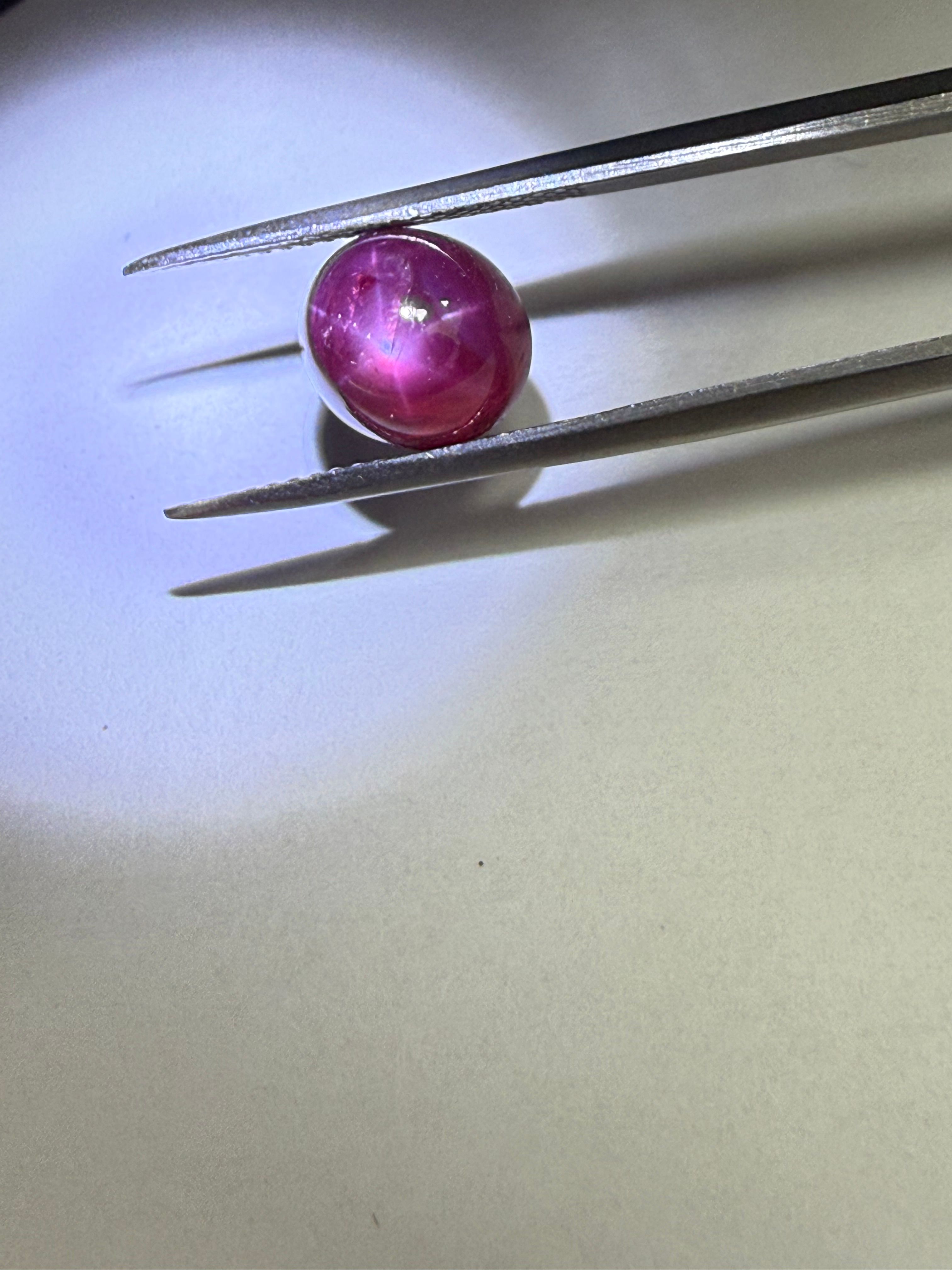 Rubin 6,09 ct, czerwony, kaboszon