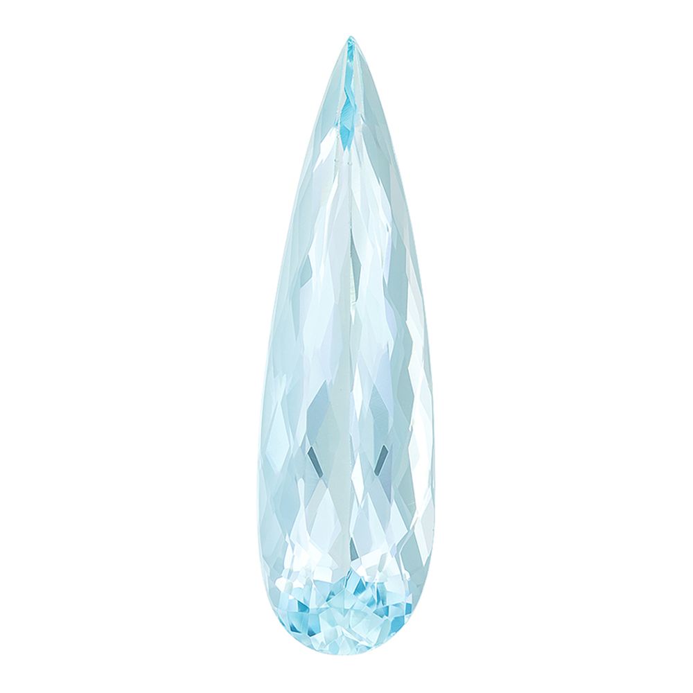AQUAMARINE FACETED 8.79ct BLUE EC BRAZIL HEATED