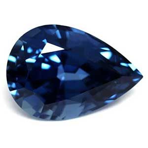 Szafir 3,38 ct, niebieski, szlif gruszka