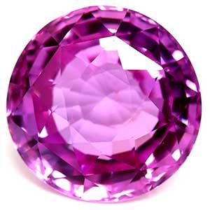 Szafir 2,30 ct, różowy, szlif okrągły