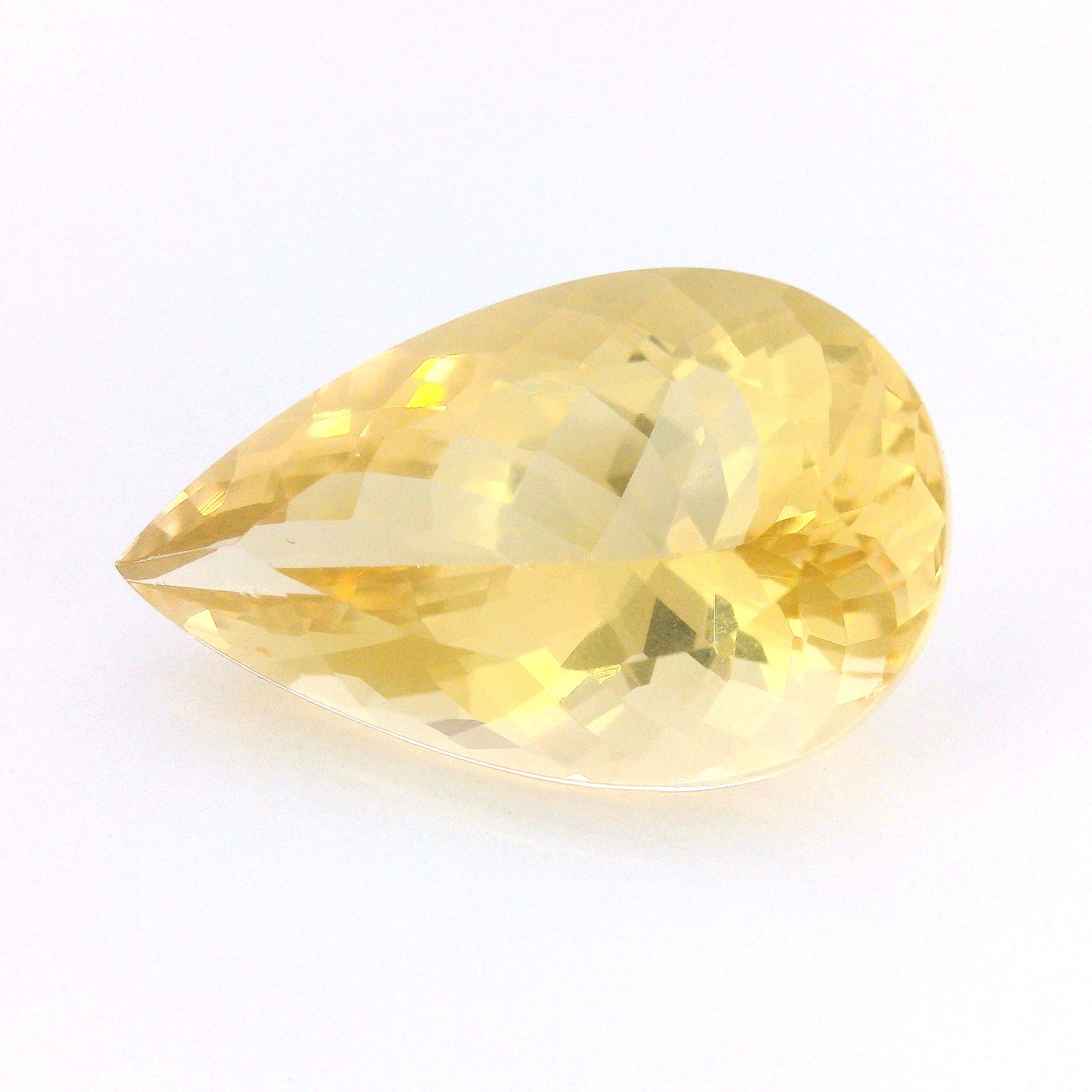 Heliodor 8,89 ct, żółty, szlif gruszka