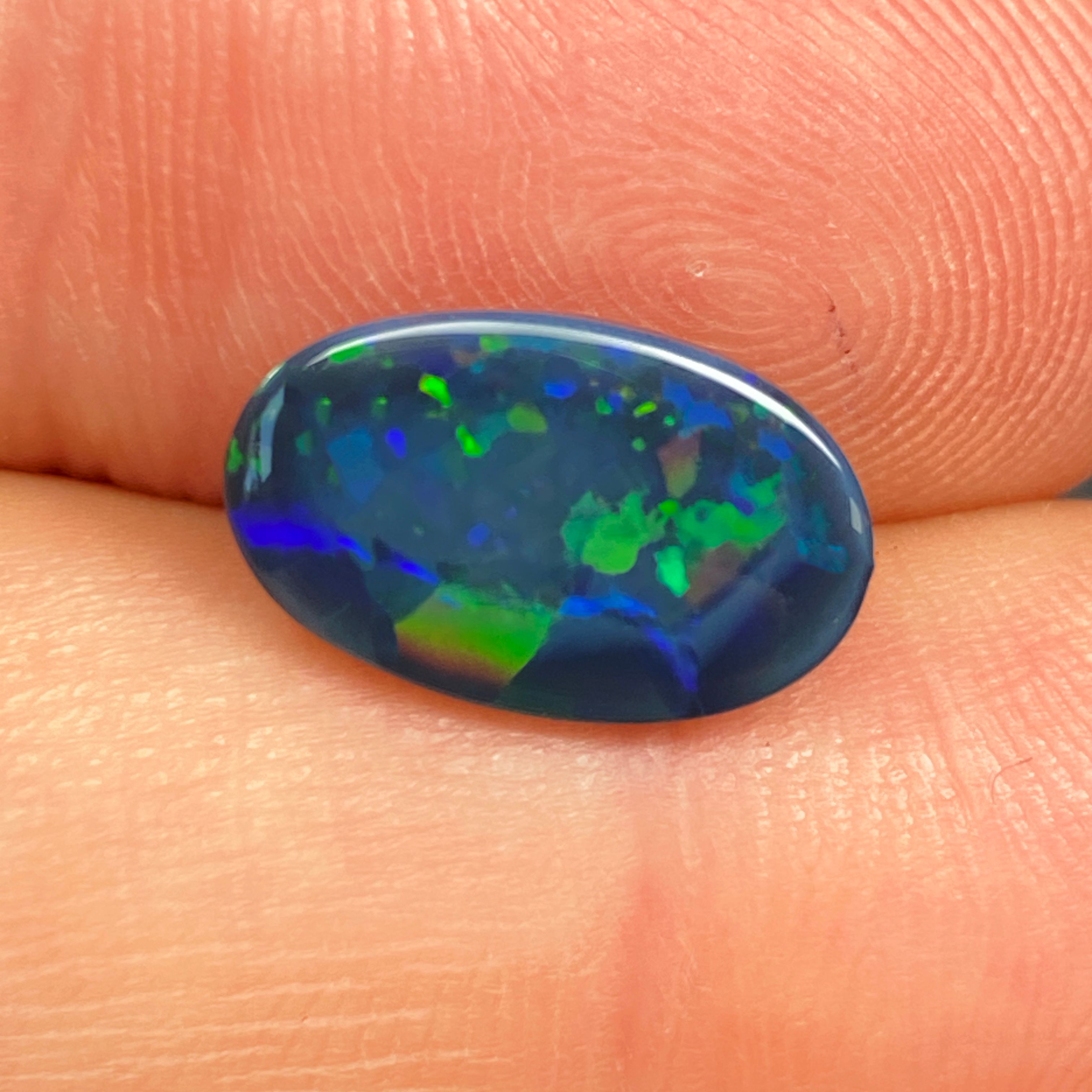 OPAL FACETED 3.35ct BLACK Black EC AUSTRALIA NONE