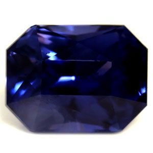 Szafir 1,09 ct, purpurowy, szlif szmaragdowy