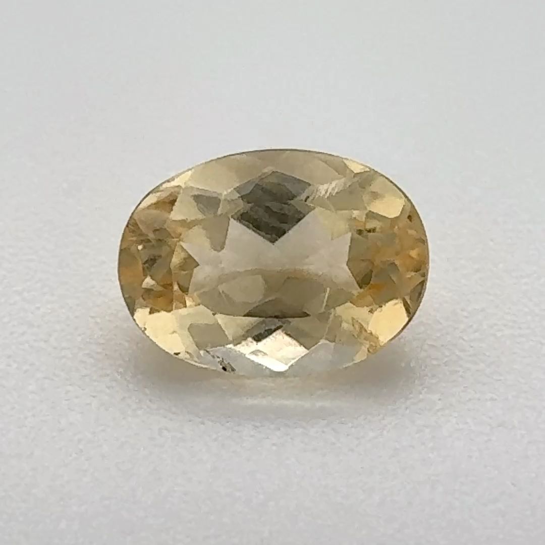 TOPAZ FACETED 1.26ct YELLOW Light Orangey Yellow SI BRAZIL NONE