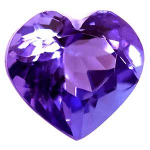 Tanzanit 1,31 ct, niebieski, szlif serce