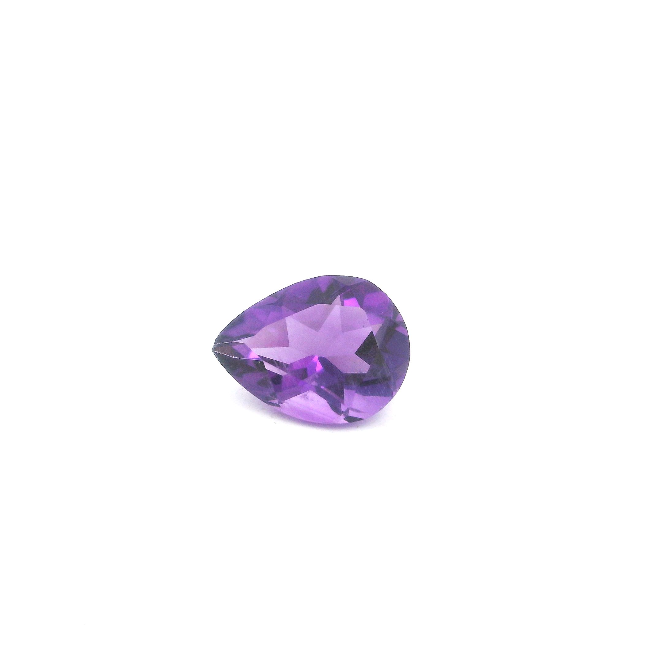 Ametyst 1,38 ct, purpurowy, szlif gruszka