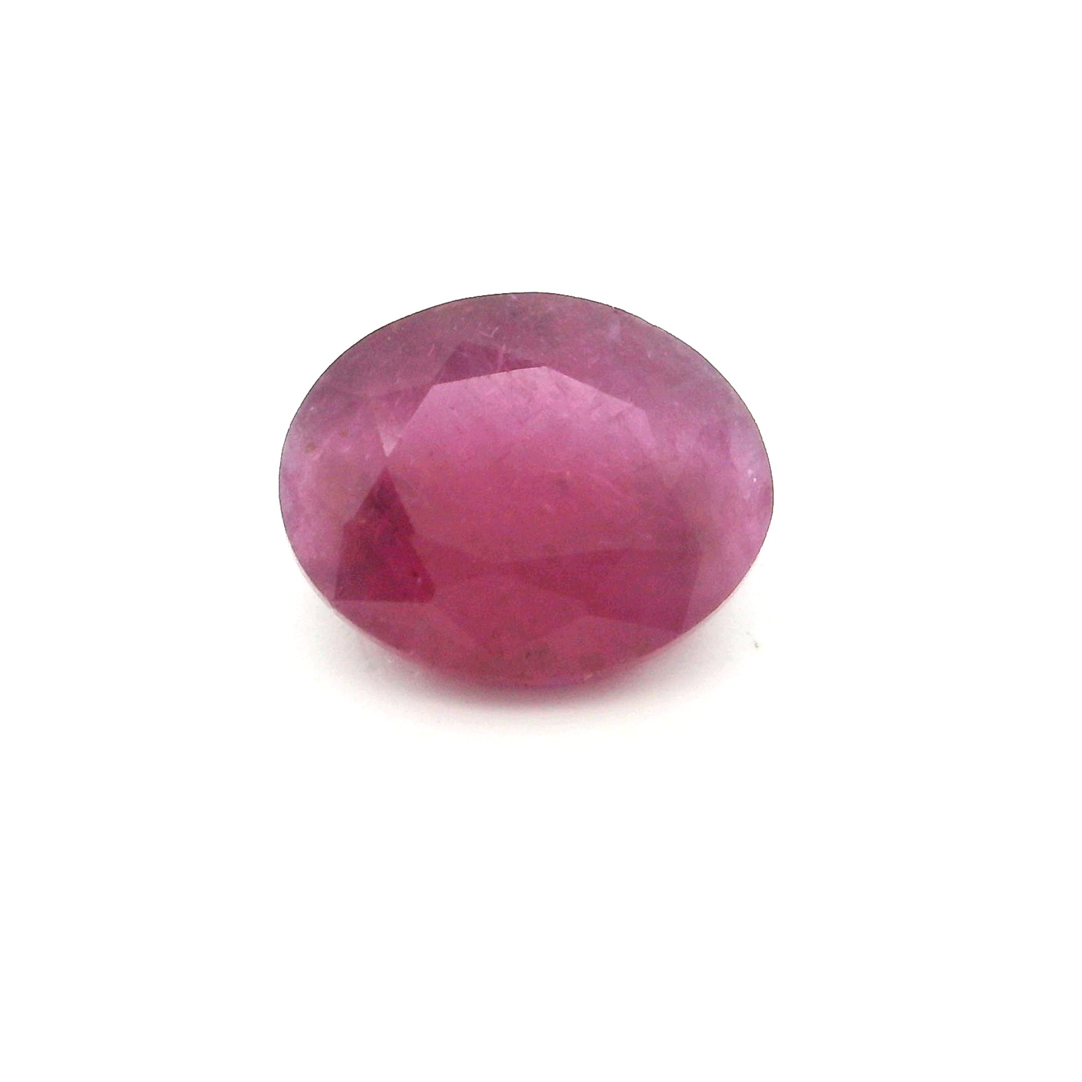 Rubin 2,74 ct, czerwony, szlif owalny