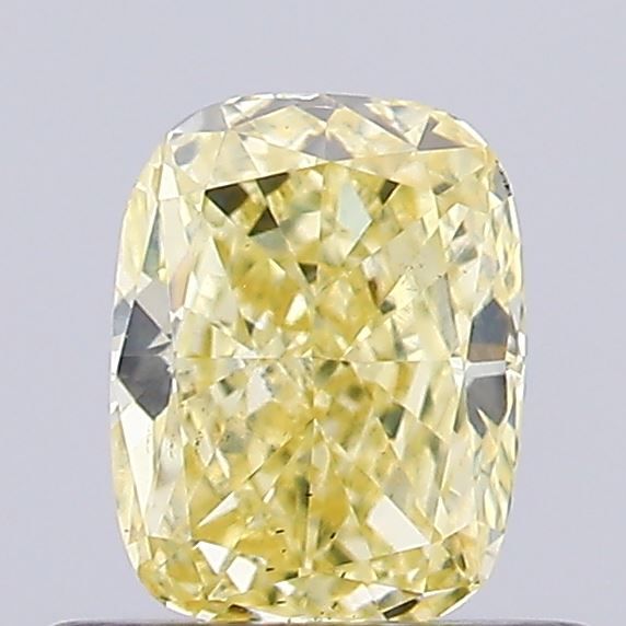 0.49 CT Fancy Intense Yellow CUSHION BRILLIANT