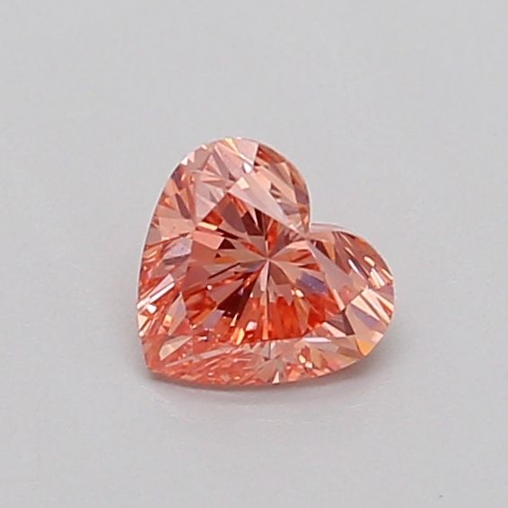 0.39 CT Fancy Intense Orangey Brown HEART