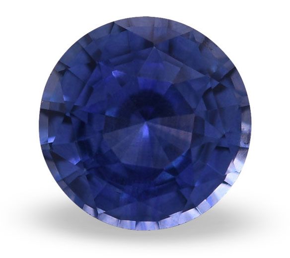 Szafir 1,53 ct, niebieski, szlif okrągły
