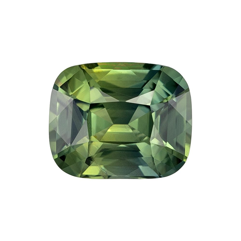 SAPPHIRE FACETED 1.56ct GREEN SI MADAGASCAR HEATED