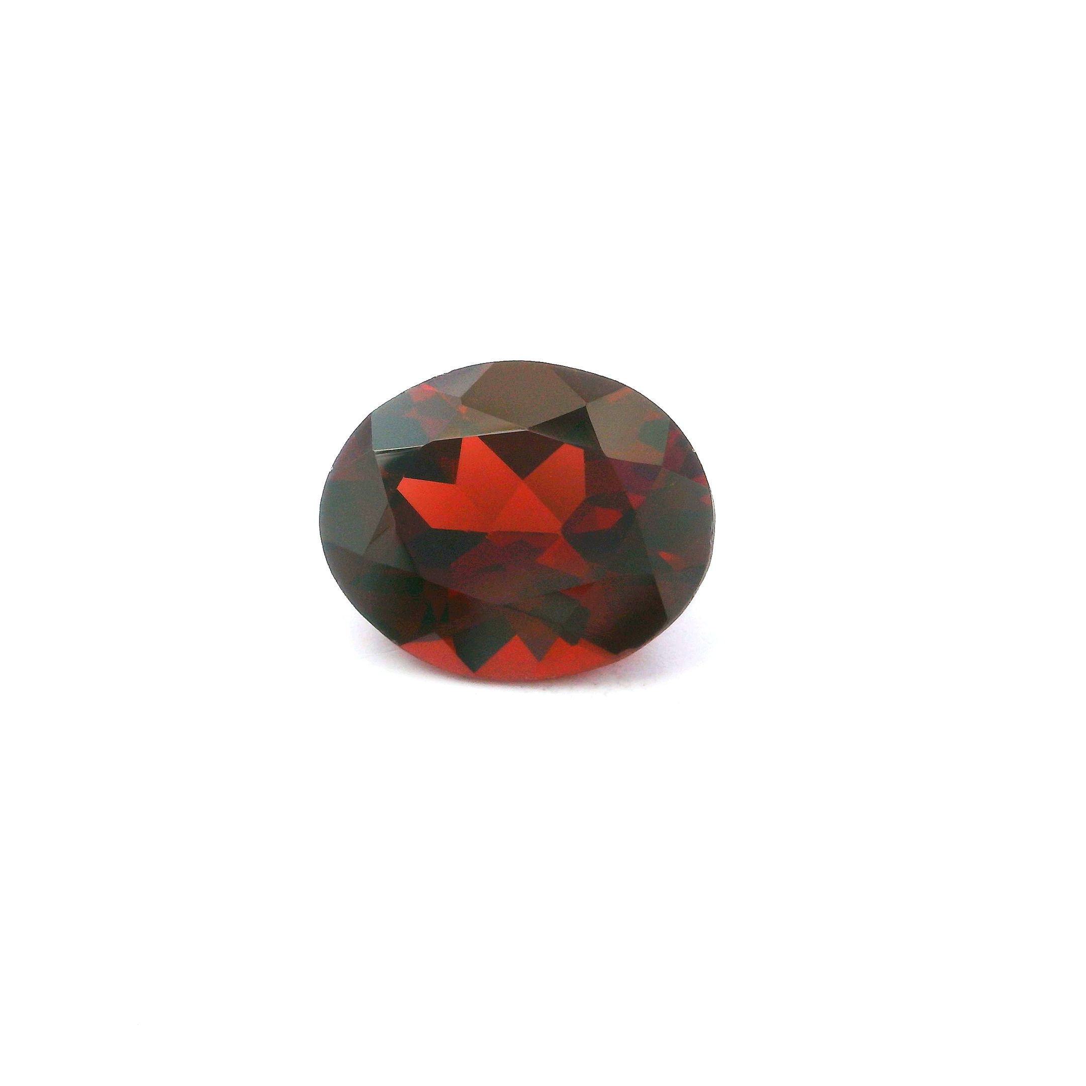 Granat 3,88 ct, czerwony, szlif owalny