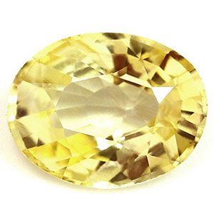 Szafir 1,18 ct, żółty, szlif owalny