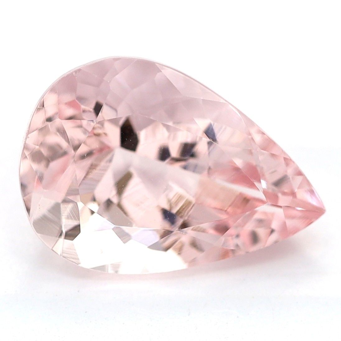 Morganit 1,80 ct, różowy, szlif gruszka