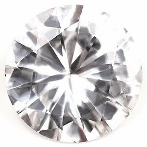 Szafir 1,02 ct, biały, szlif okrągły