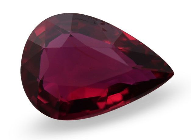 Rubin 2,02 ct, czerwony, szlif gruszka