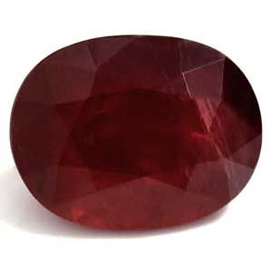 Rubin 3,41 ct, czerwony, szlif owalny