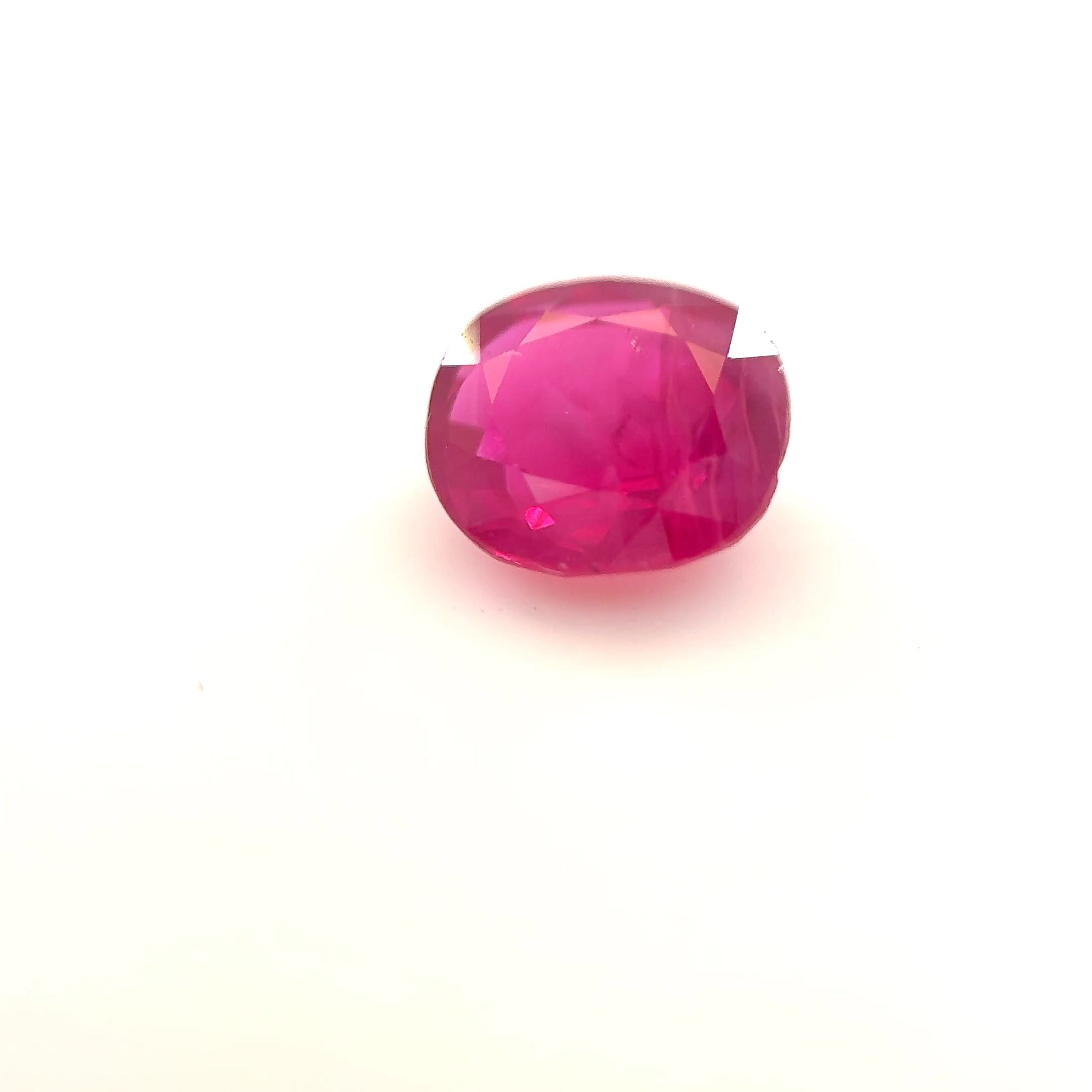 Rubin 1,07 ct, czerwony, szlif cushion