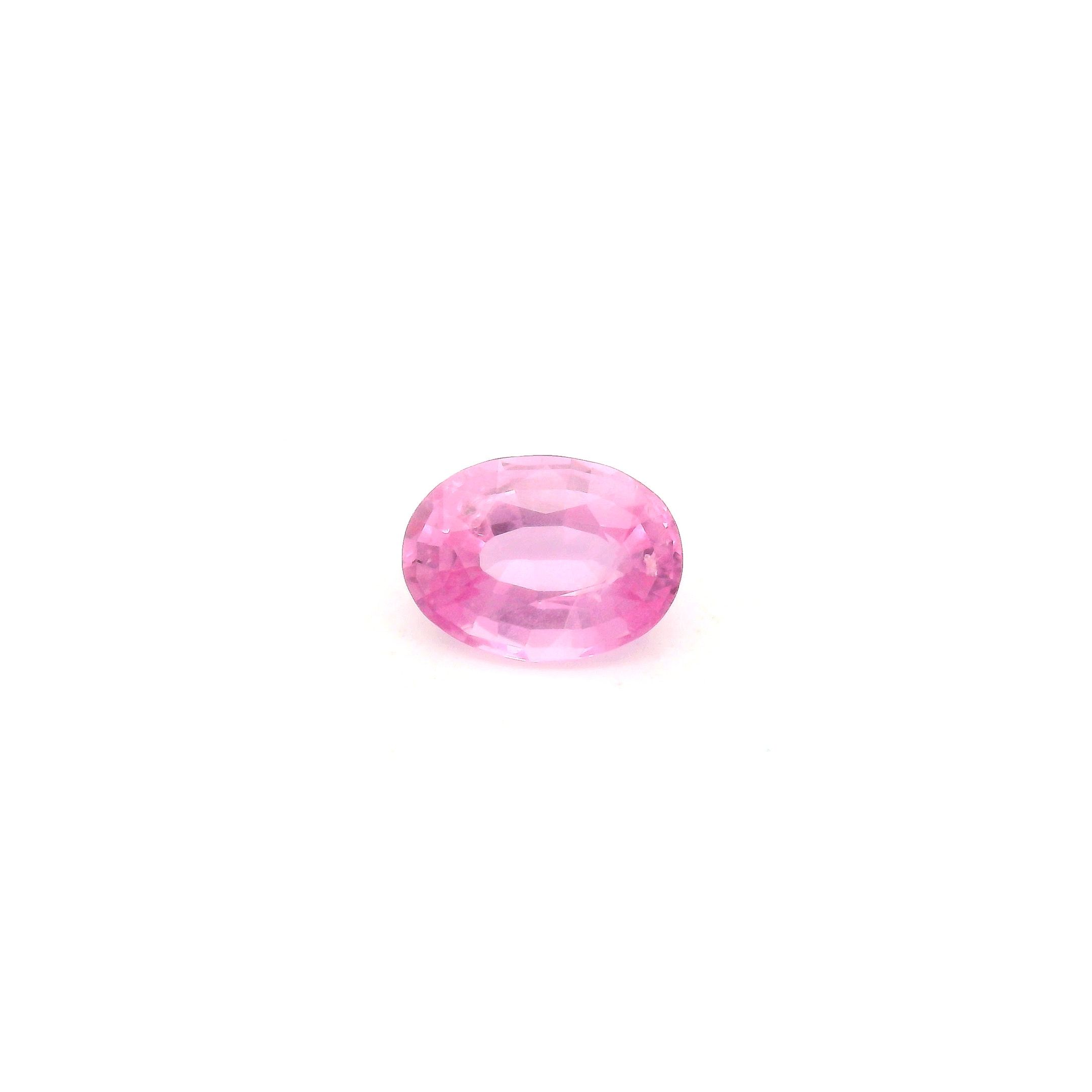 Szafir 1,04 ct, różowy, szlif owalny